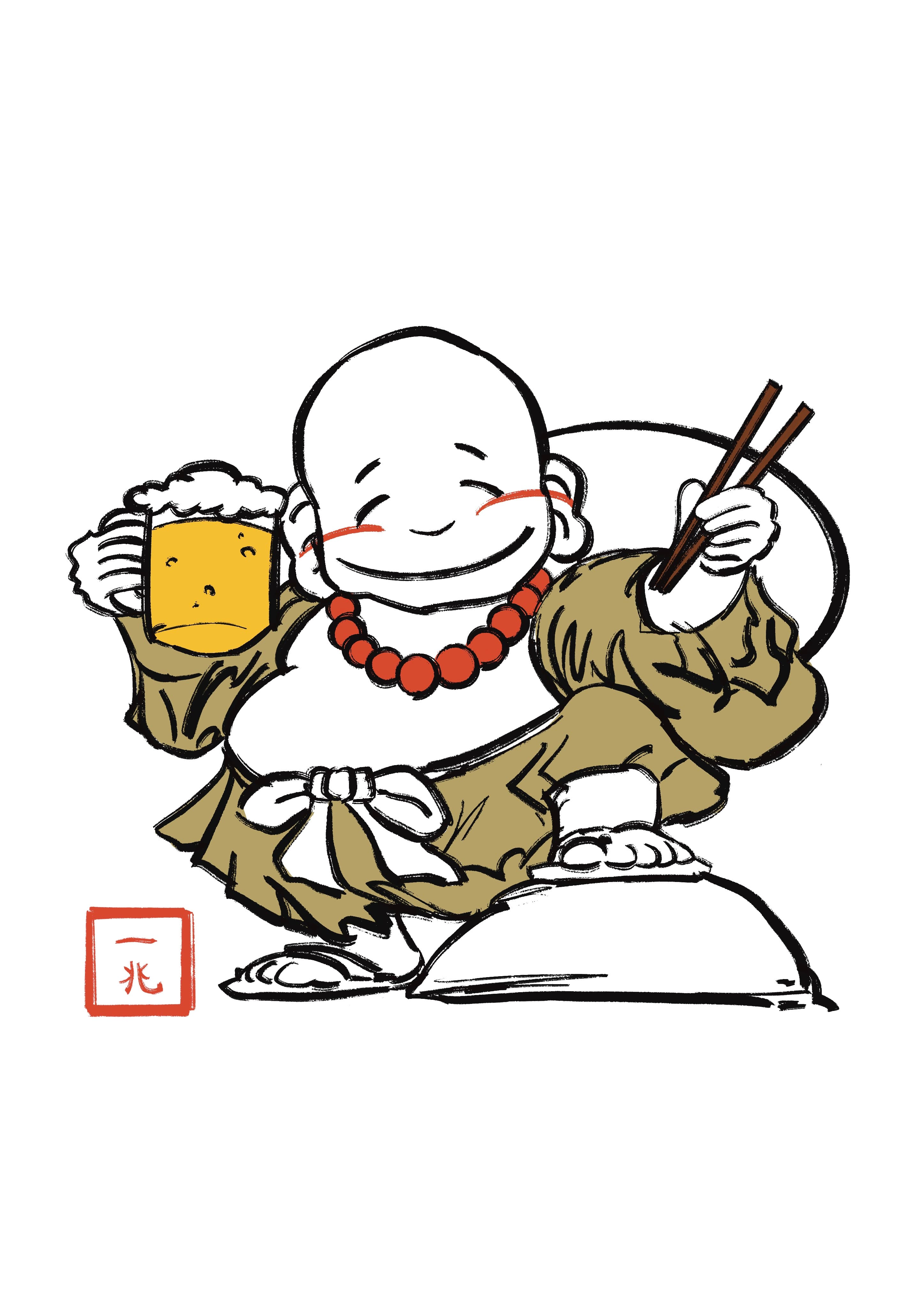 一兆を印したマスコットイラスト